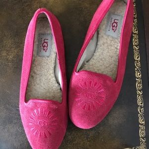 UGG red suede flats